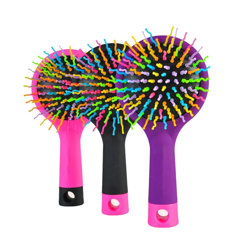 Корейский Радуга волшебный гребень для волос кисть объем Инструменты укладки