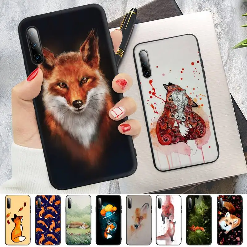 

Cute Cartoon Animal Fox Silicone Cell Phone Cover For Samsung A51 A71 A72 A52 A50 A31 A10 A40 A70 A30S A20 E A30 A11 A21 Case
