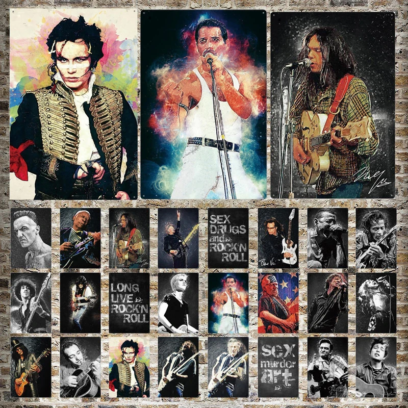 Классический жестяной постер известной музыки рок-группы певицы винтажный знак