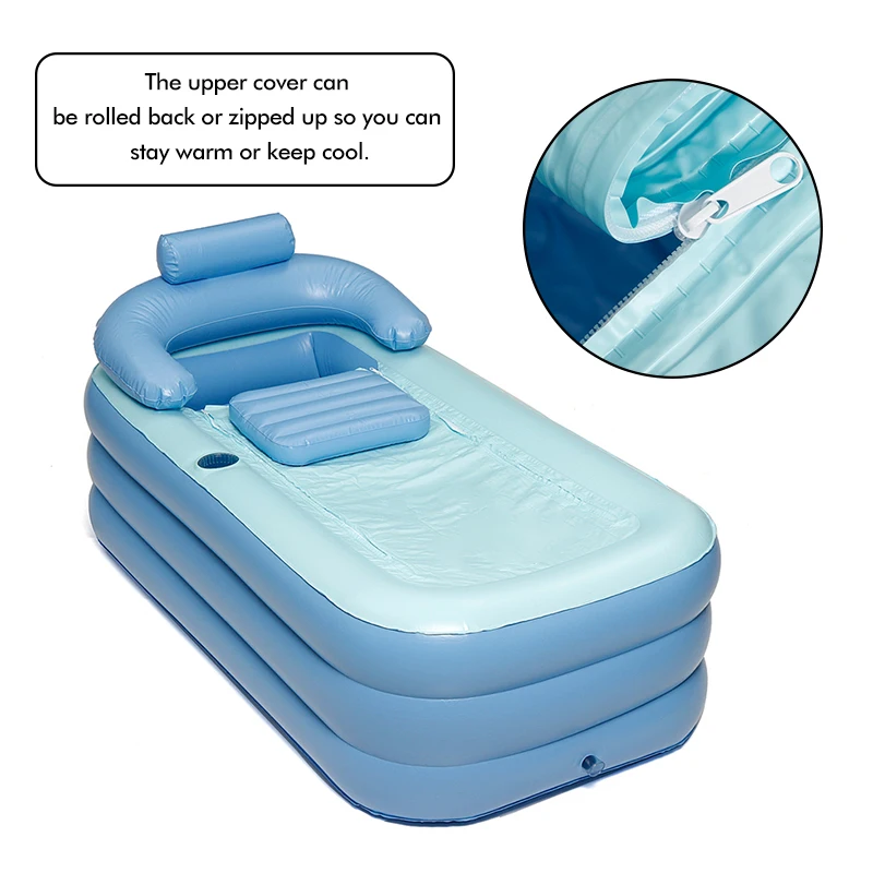 

160x64x84cm Large Inflatable Bath PVC Inflatable Bath SPA For Adults Kid Inflatable Tub For Household Outdoor Cool Warm Bathtub