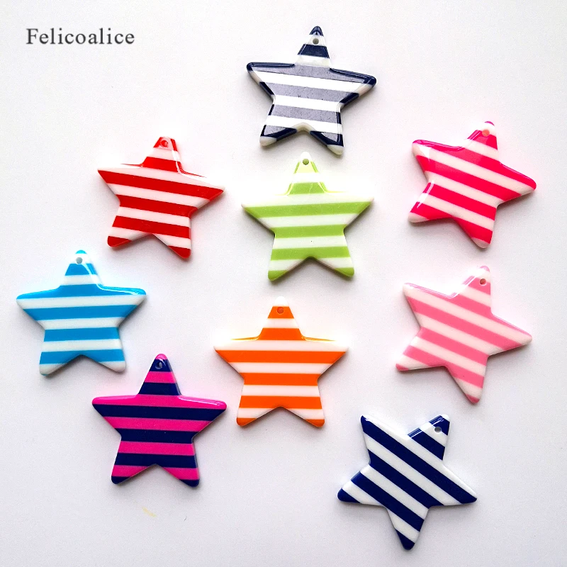 Популярные Подвески в виде полосок и звезд из смолы с плоским основанием