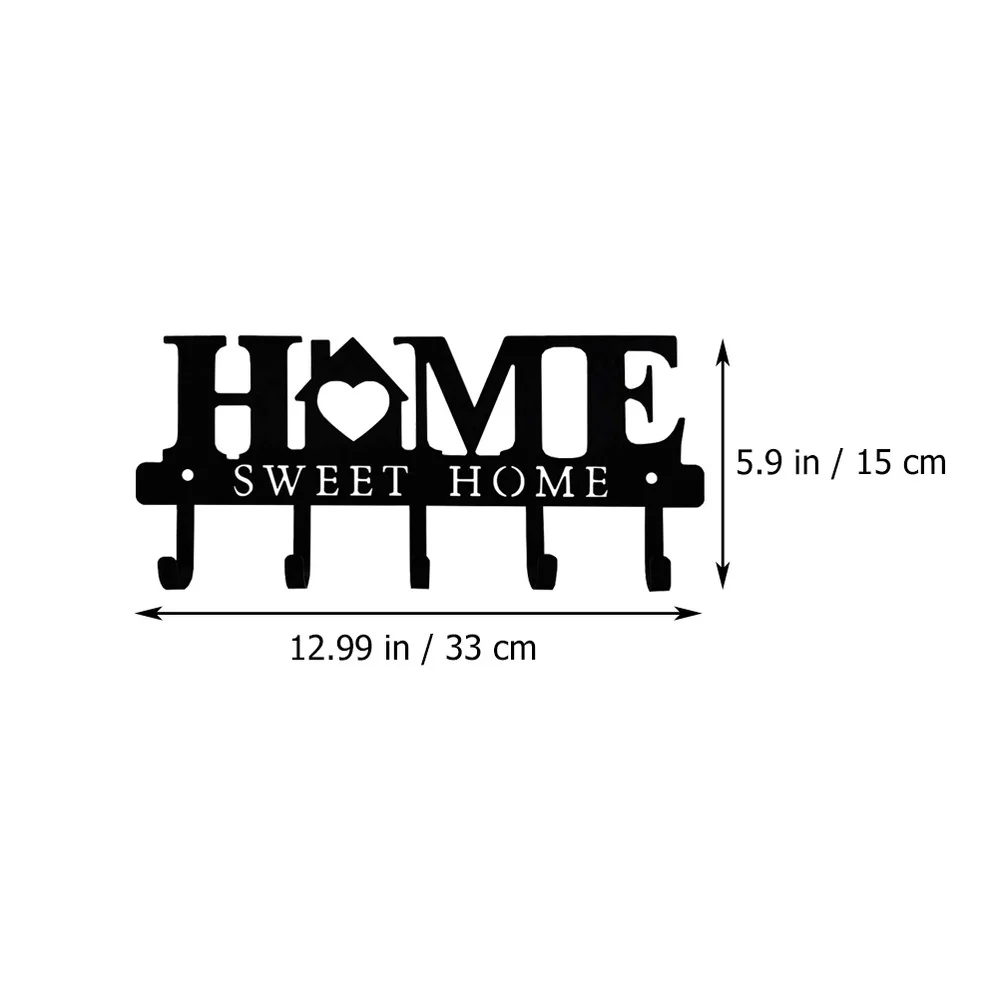 

1Pc Iron Metal Key Hook Home Storage Hook Clothes Hook Storage Hook (Black)