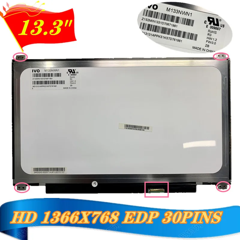 Бесплатная доставка, тонкий светодиодный матричный ЖК-экран 13,3 дюйма для ноутбука, экран CLAA133WB03 LTN133AT29 B133XTN01.6 N133BGE-EAB M133NWN1 R3 HB133WX1-402