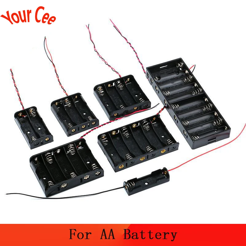 Чехол для хранения аккумуляторных батарей AA стандартный Футляр 1 2 3 4 5 6 8 разъемов