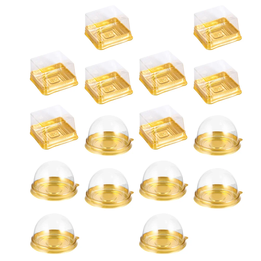 

100 Pcs Crafted Pastry Boxes Portable Multipurpose Packing Boxes (Golden)