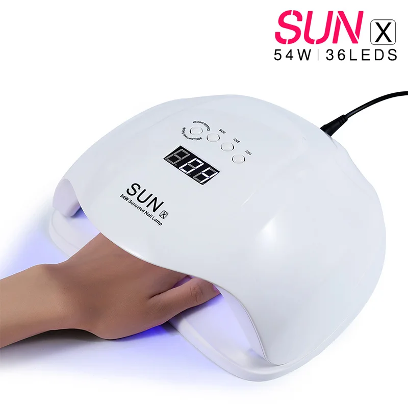 SUN X светодиодная УФ лампа для ногтей Сушилка 54 Вт/24 Вт маникюра гелевая