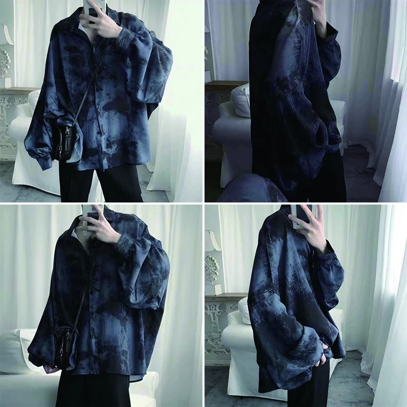 

Loose Gradually Dyed Shirts Women Autumn Long Sleeve Blusas Female Korean Version Cozy Thin Shirt Soft Blouse Femme Crop Tops