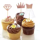 412 шт., девичник для невесты, корона для капкейков для девочек, украшение для свадебного торта, свадьбы, помолвки