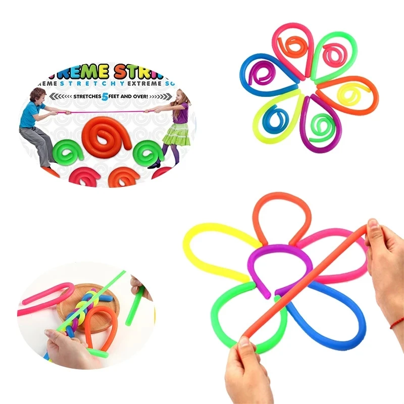 Мягкие резиновые TPR Лапша вставку внутрь эластичного ремешка игрушки Fidget