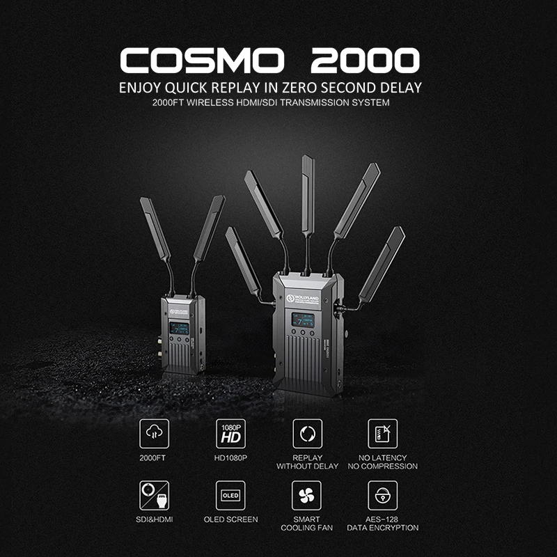 Видеосендер Hollyland Cosmo2000 передатчик приемник HDMI SDI система передачи 2000ft видео