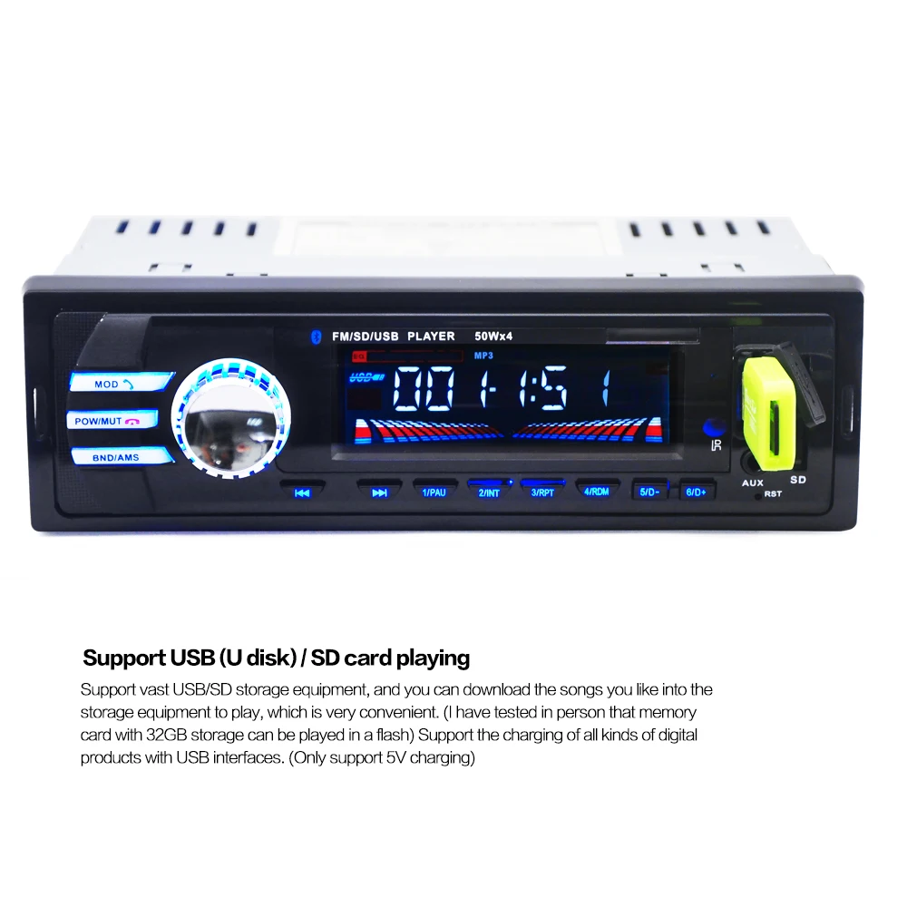 12V BT Multifunction Vehicle MP3 Player Single Ingot General High Power Play 2023 Card Remote Controller |