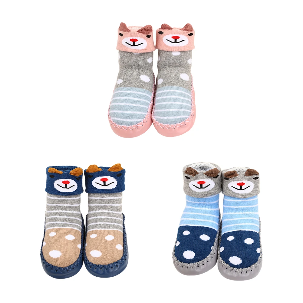 Детские носки на осень и зиму Осень зима махровая плотная детская обувь с