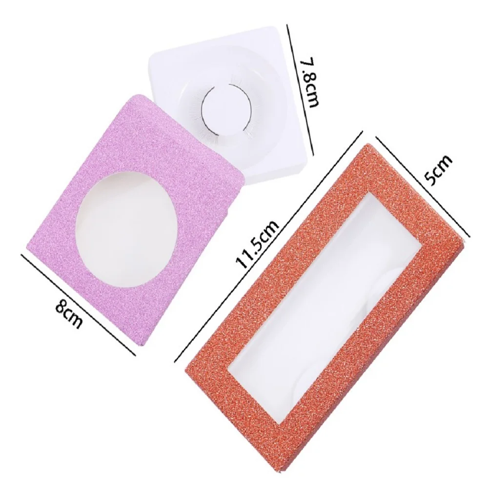 

10 Pcs/set New Eyelashes Packaging Box for Thick Long False Eyelashes Reusable Random Color Travel Design Eyelash Box