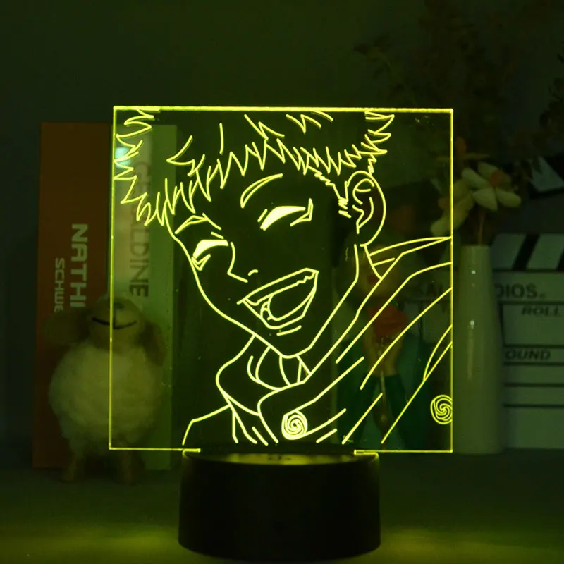 

3D Anime Jujutsu Kaisen Itadori Yuji Led Lamp Decoration Children Christmas Birthday Party Gifts Neon Signs For Bedroom Lights