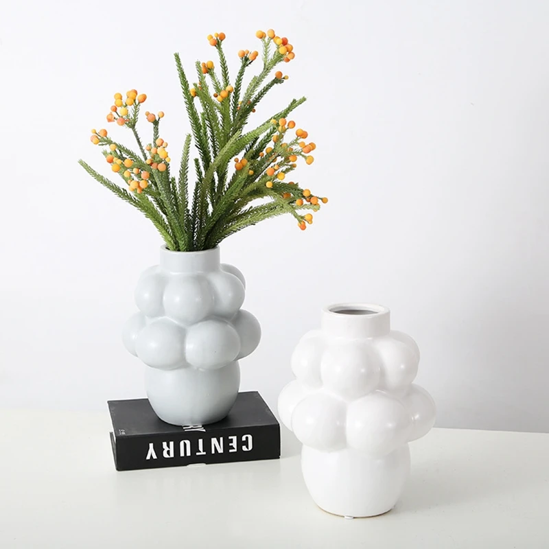 Современная креативная керамическая простая ваза в форме винограда украшение