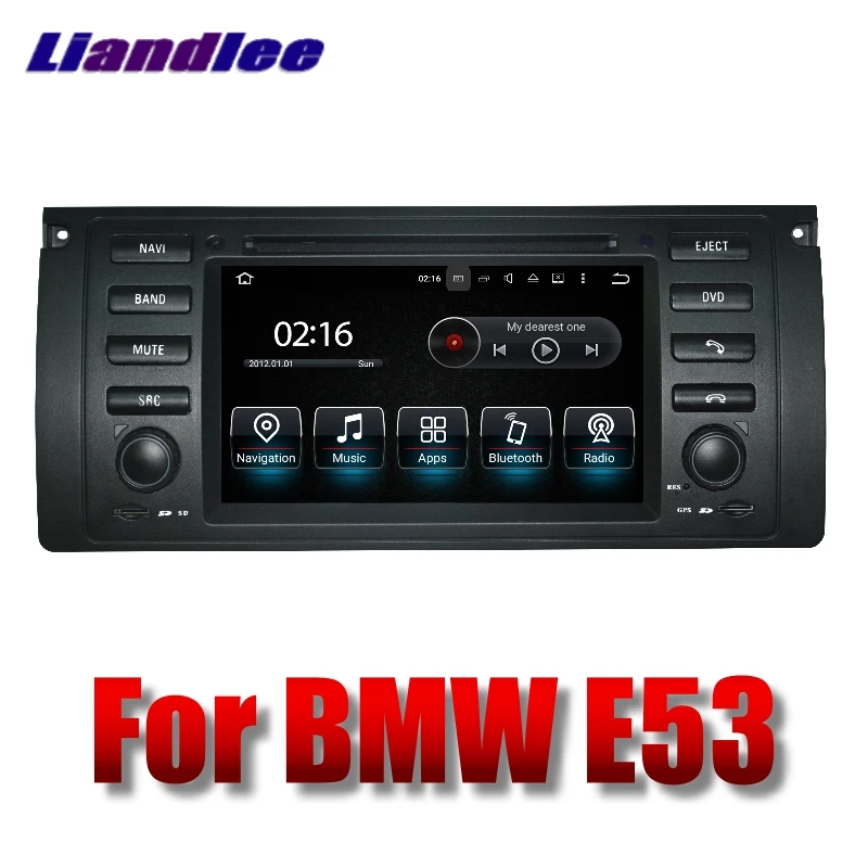 Автомобильный мультимедийный плеер Liandlee NAVI для BMW X5 E53 с DVD BT автомагнитола стерео