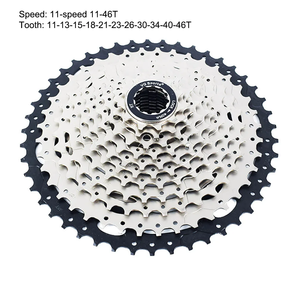 MTB велосипедная кассета 11 скоростей 11-46T звездочки для горного велосипеда 11s 11v Freewheel часть для горного велосипеда - Цвет: Silver