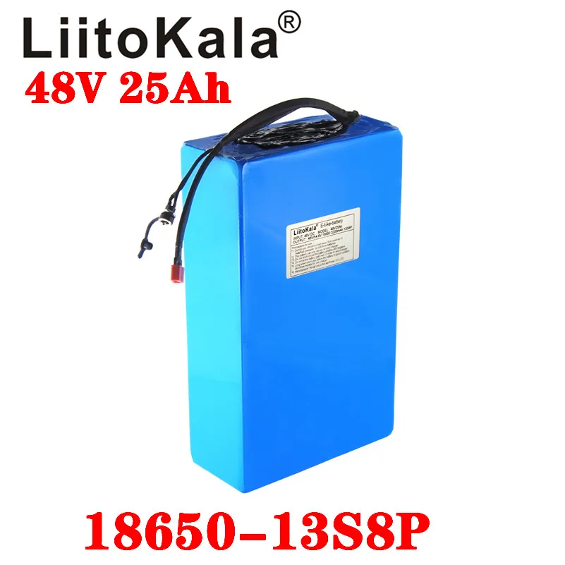 Аккумуляторная батарея LiitoKala литиевая 48 в 25 Ач 1000 Вт встроенная 50A BMS + зарядное