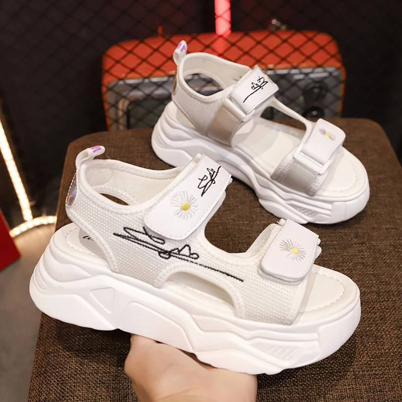 Женские сандалии на массивной платформе Дизайнерская Модная брендовая женская