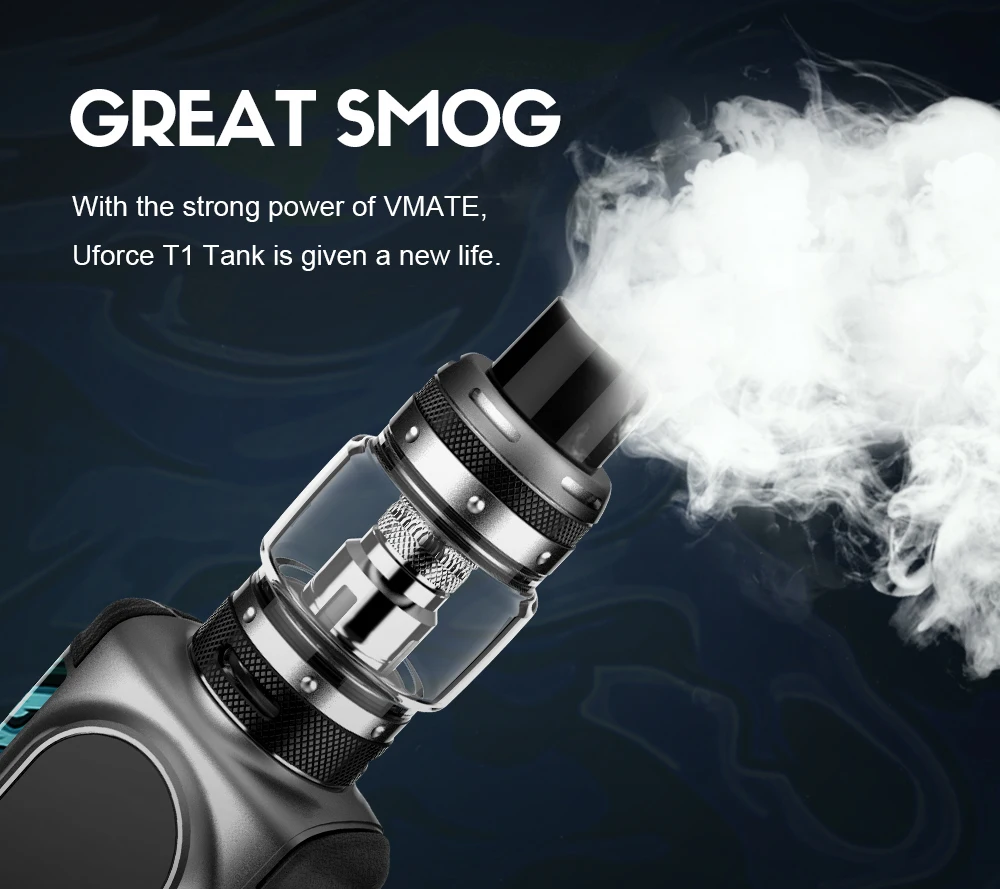 VOOPOO Vmate Vape Комплект 200 Вт мод коробка сигарета электронная вейпер моды 8 мл Uforce T1 танк распылитель без 18650 батарея электронные сигареты испаритель