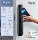 Умный дверной замок Aqara N100, с отпечатком пальца, Bluetooth, паролем, NFC, работает с Mijia HomeKit, умная связь с дверным звонком