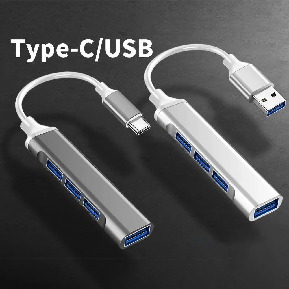 

USB C-концентратор 3,0 Type C 3,1, 4 порта, мультиразветвитель, адаптер OTG для Lenovo, Xiaomi, Macbook Pro, 13, 15, Air Pro, компьютерные аксессуары для ПК