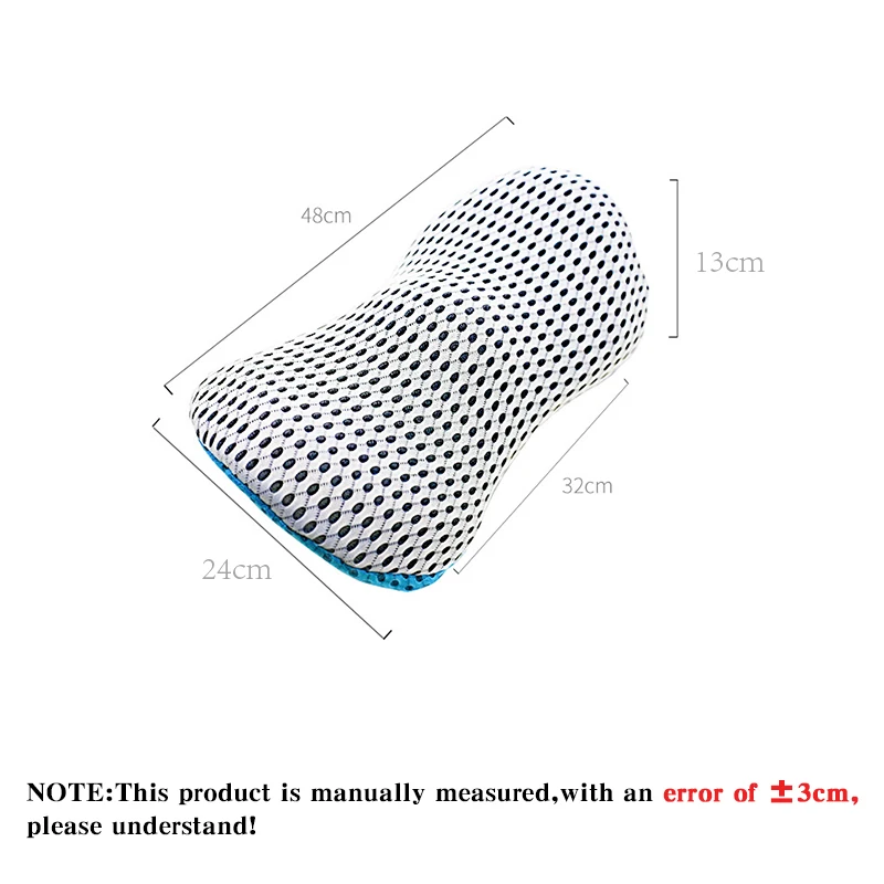 Дышащая хлопковая Подушка с эффектом памяти для физиотерапии поясничная подушка