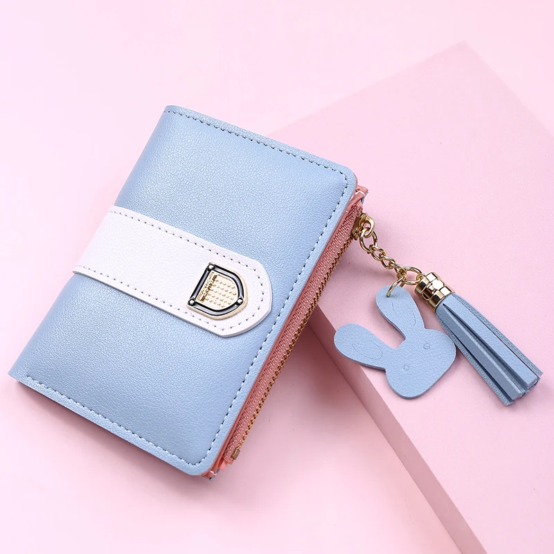 

Новые женские кошельки, модная Компактная сумка на молнии с ремешком на запястье, кошелек с несколькими отделениями для карт, держатель для ...