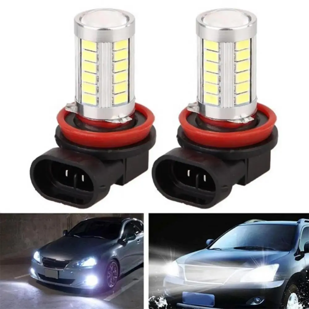 

2Pcs 12V H11 5630 33SND Car LED Fog Light Daytime Running Head Front Lamp Bulb