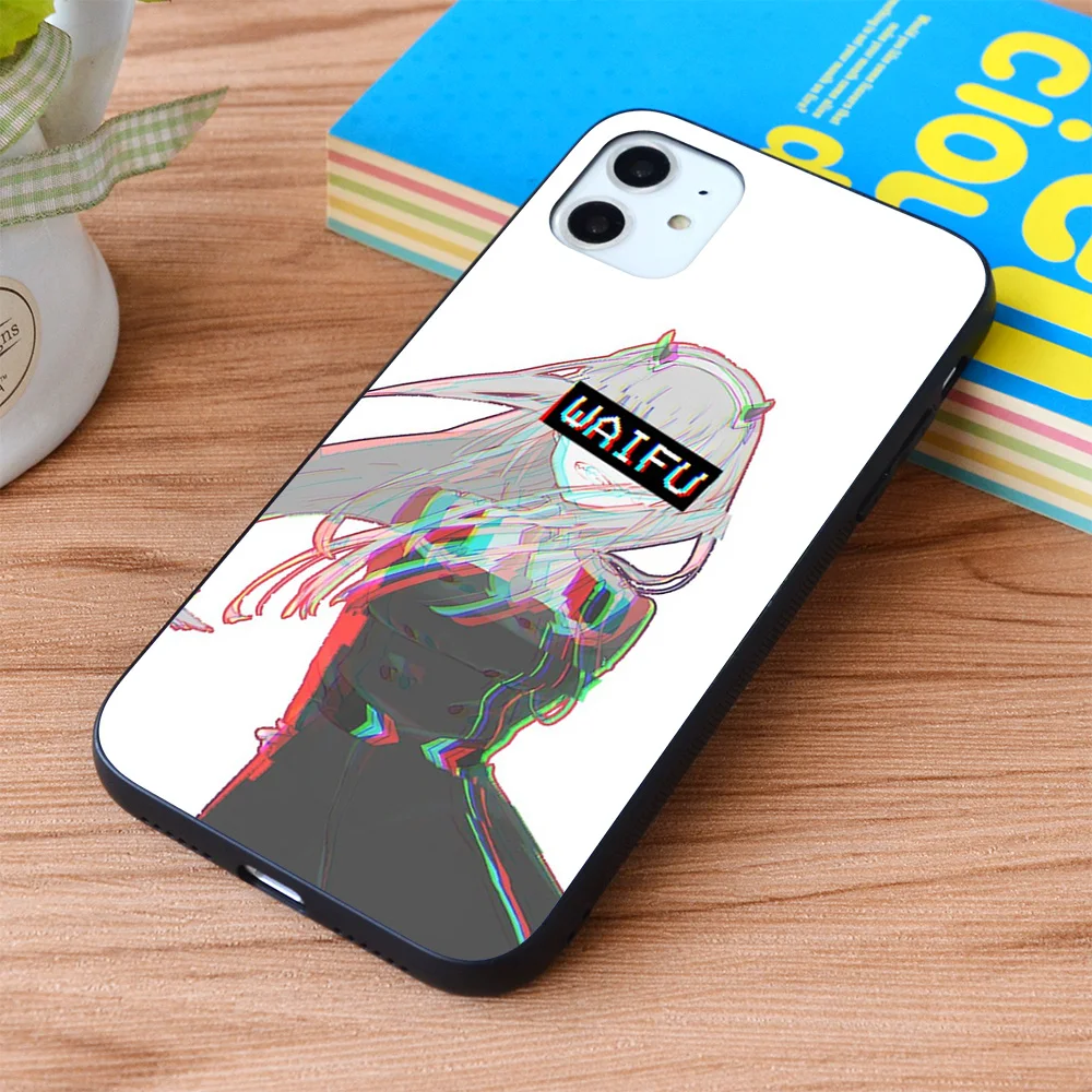 

For iPhone Zero Two Waifu Soft TPU border Apple iPhone Case