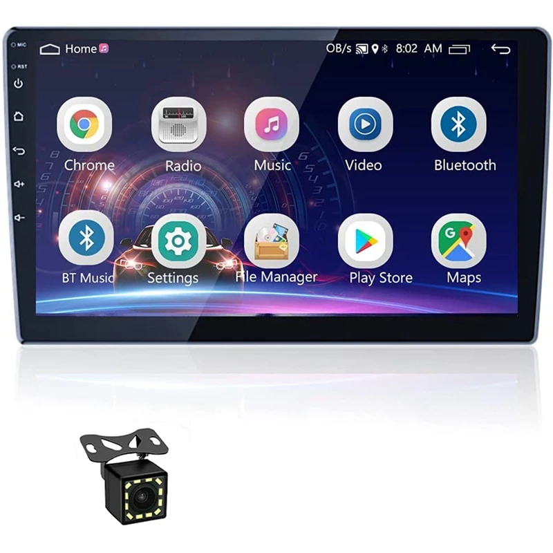 

10 Inch Android Car Radio Double Din Bluetooth Car Stereo System GPS Navigation Head Unit +FM+WiFi Link + Backup Camera