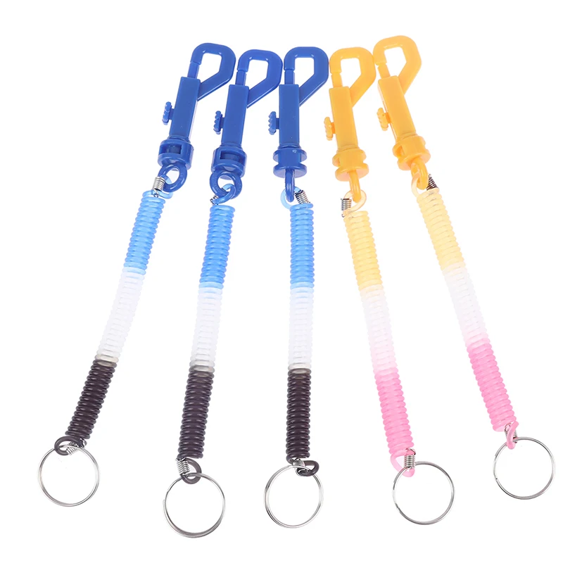 

1 шт. брелок для ключей, подарки, Пластиковый черный выдвижной пружинный спиральный тянущийся брелок для ключей, брелок для ключей для мужчи...