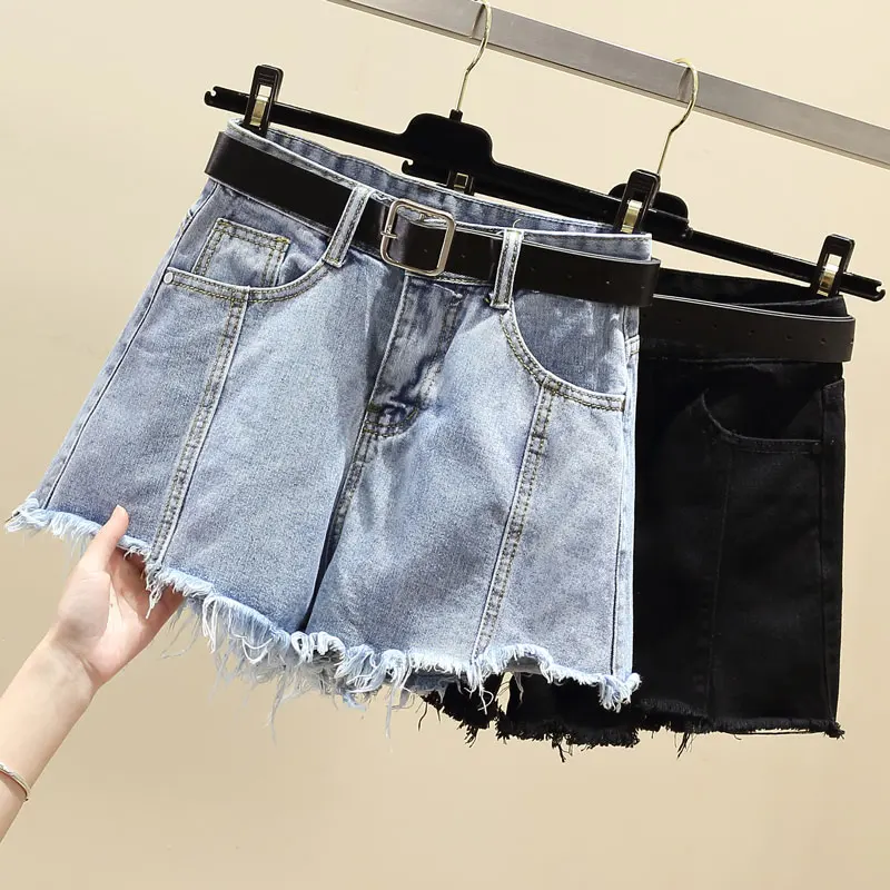 Новинка лета 2020 джинсовые шорты большого размера с необработанными краями для