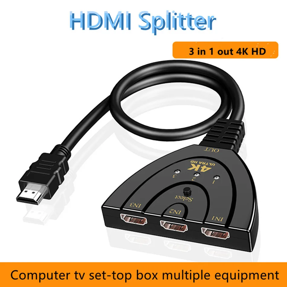 HDMI концентратор сплиттер кабель адаптер 4K * 2K 1080P Коммутатор переключатель 3 в 1