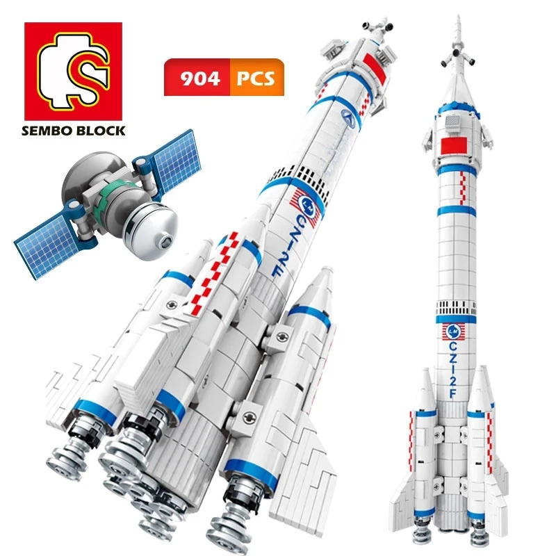 

SEMBO Block CZ-2F Carrier Rocket Building Block Aerospace High-Tech Spaceship Model Creator Bricks Astronaut Kids Toy Boy Gifts