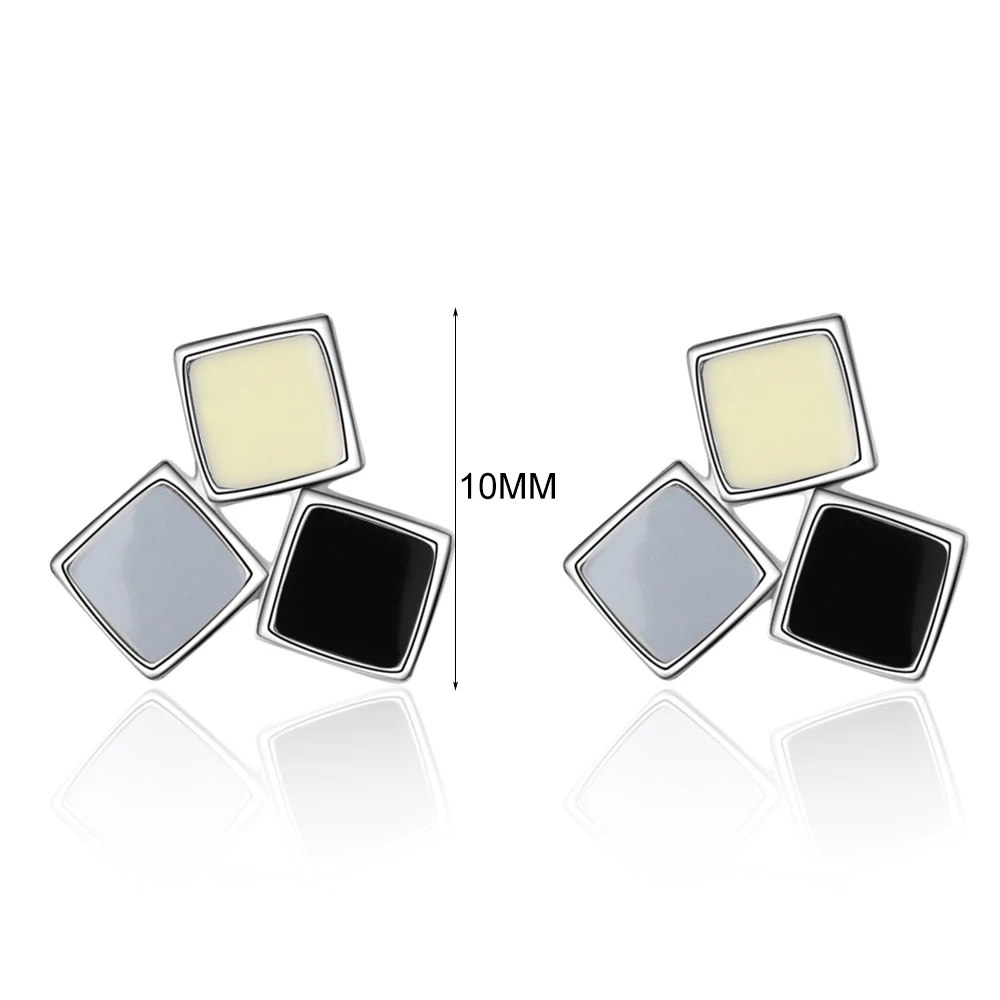 Женские серьги гвоздики MEETSOFT из серебра 925 пробы с защитой от аллергии модные