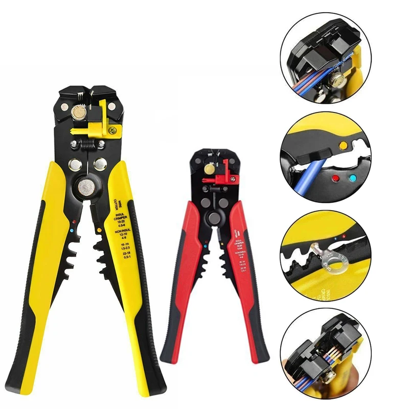 

Плоскогубцы для зачистки проводов, комплект из 2 клемм 0,2-6 мм для обжимания, многофункциональные инструменты для зачистки кабеля