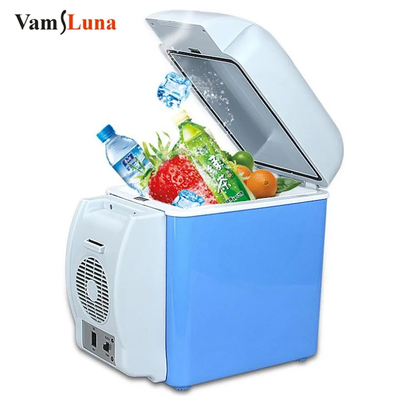 - Mini Electric 7.5L Car Refrigerator 12V input Blue Multi-Function
Portable Cars Fridge for Travel Cooler & Warmer