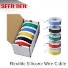 DIY 30282624222018awg высококачественный гибкий силиконовый провод, 5 цветов, смешанный провод, Луженый Электрический провод, линия из чистой меди