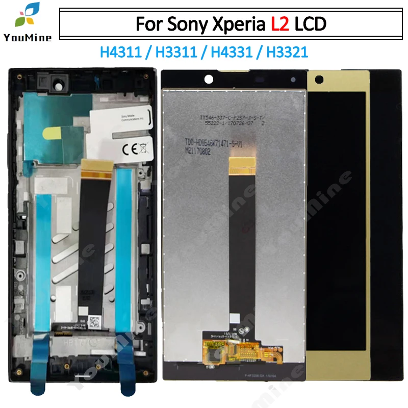 ЖК дисплей и сенсорный экран для Sony Xperia L2 H4311 H3311 5 дюйма|Экраны мобильных
