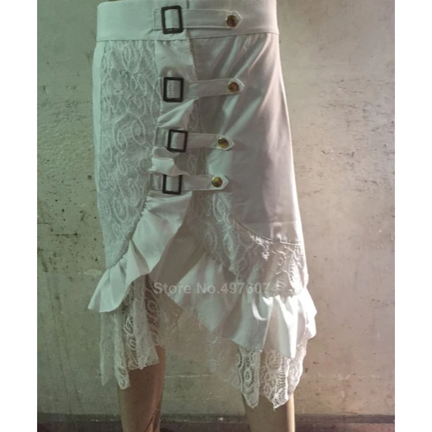 Женский Асимметричный костюм в стиле стимпанк готическая юбка с рюшами и