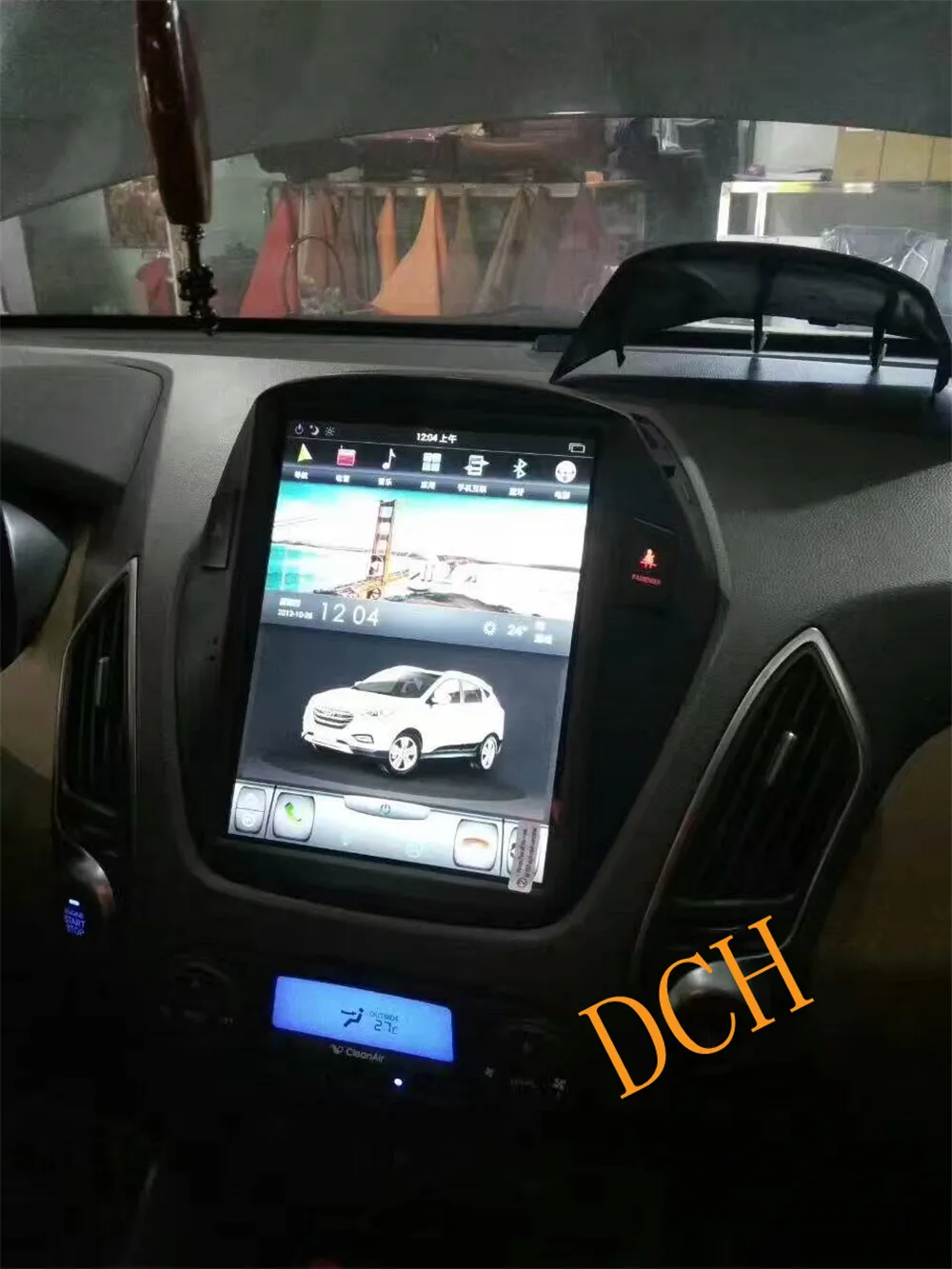 10 4 ''вертикальный большой экран Tesla Style Android 9 0 автомобильный DVD GPS плеер для hyundai