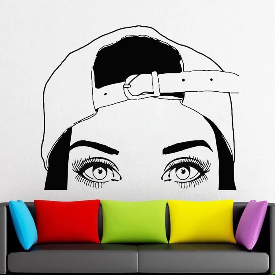 Женское лицо Настенная Наклейка Окно салона красоты ресницы брови виниловая