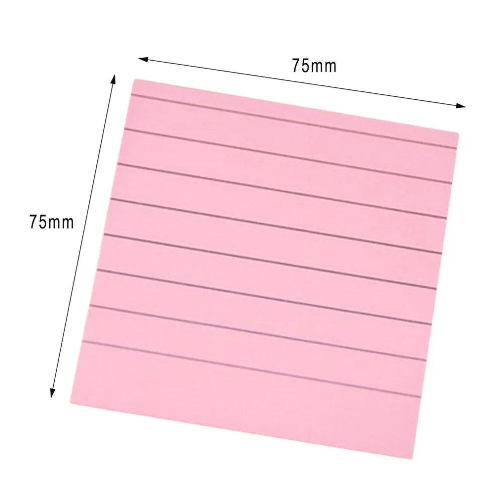 

80 Sheets Solid Color Memo Pad Stickers Self-adhesive Sticky Message Notice Notepad School Office Stationery Supplies
