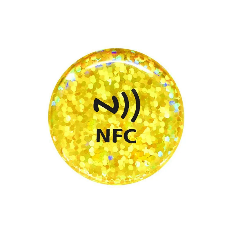 

144 Bytes 13.56MHZ Anti Metal Ntag213 Tag Diameter 30mm NFC Epoxy Labels/Sticker All Cell Phone Social Share OneHop