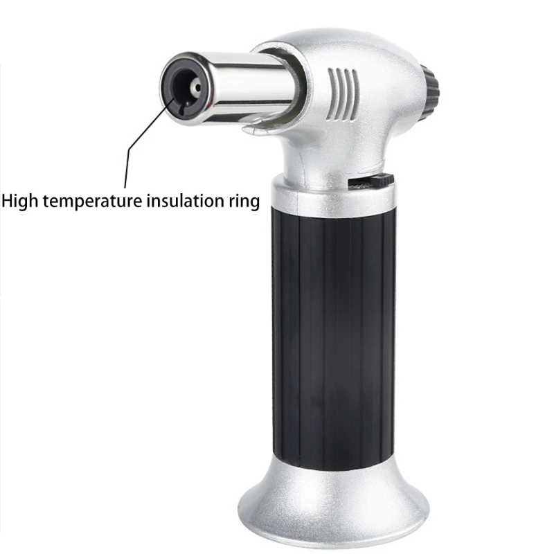 

L38A Professional Kitchen Torch with Adjustable Lock Flame Refillable Mini Torch Lighter for BBQ Baking Husk Cream Crafts