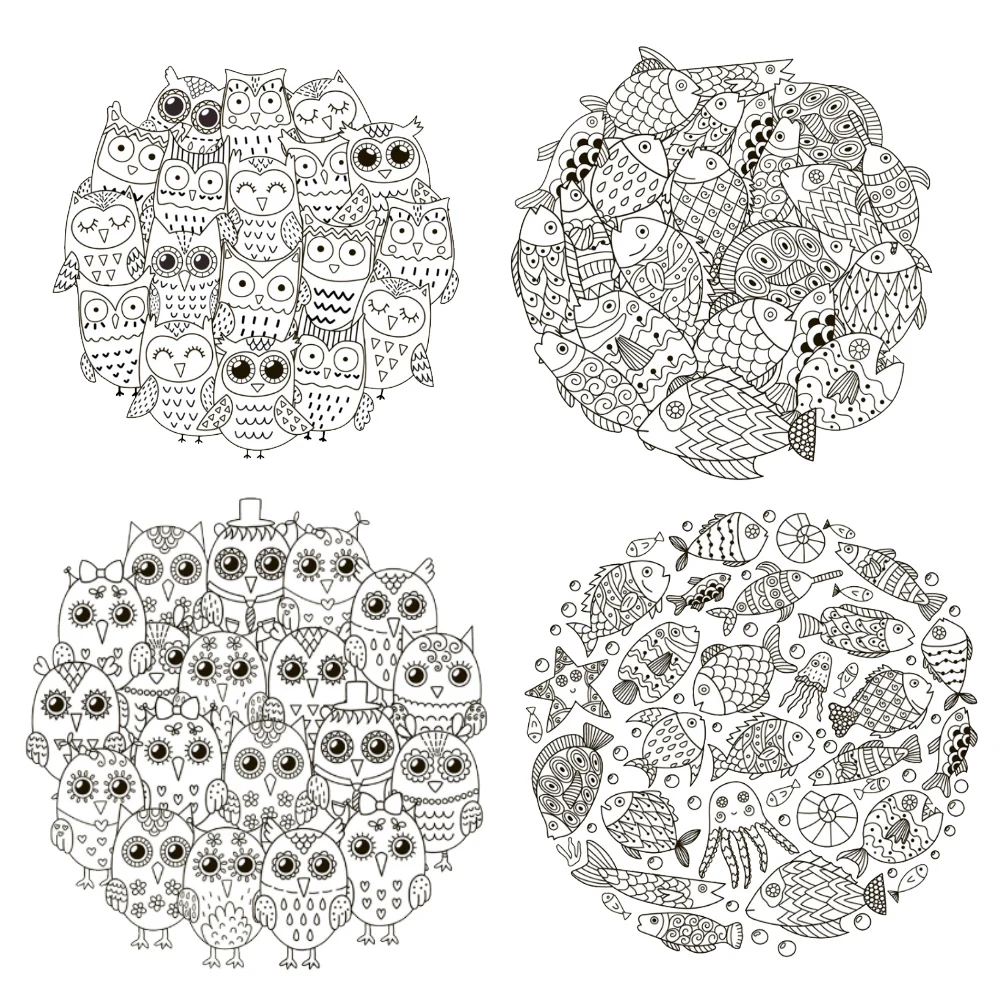 Милые рисунки животных полимерная глина текстура штамп листы дизайнерские