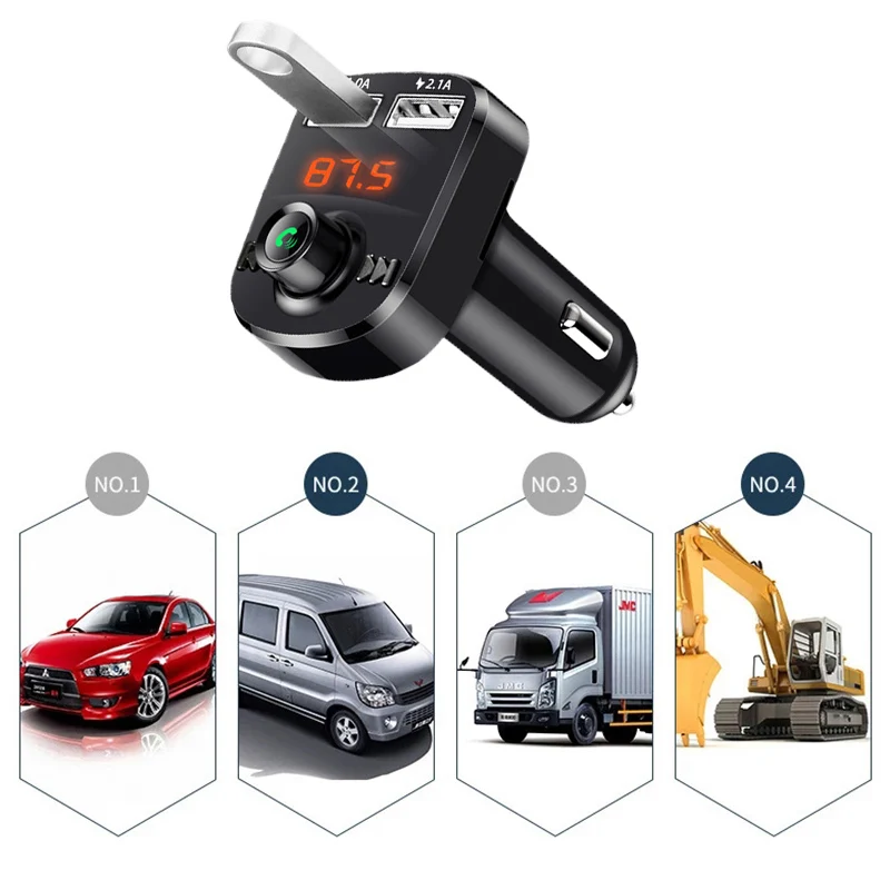 12 V/24 V автомобильный набор Handsfree Беспроводной Bluetooth FM передатчик прикуриватель MP3