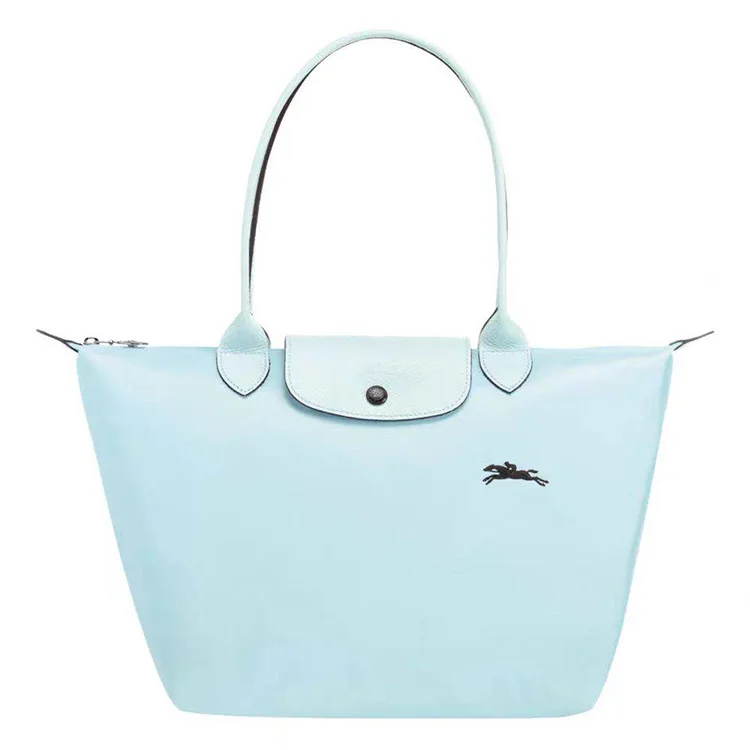

2021 New Ladies Embroidered Horse Dumplings Bag Handbag Nylon Canvas Bag Tote Sloping Dragon Bag
