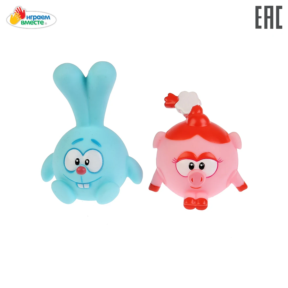 Игрушки пластизоль для купания Играем вместе Крош и Нюша из мультфильма